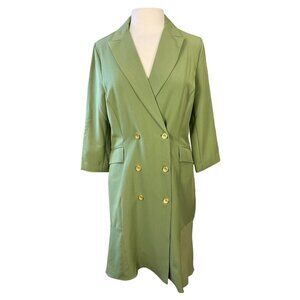 Nanette Nanette Lepore Remy Double Breasted Blazer Dress Martini Olive 10 NWT